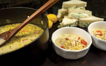 Lemon Chicken Orzo Soup
